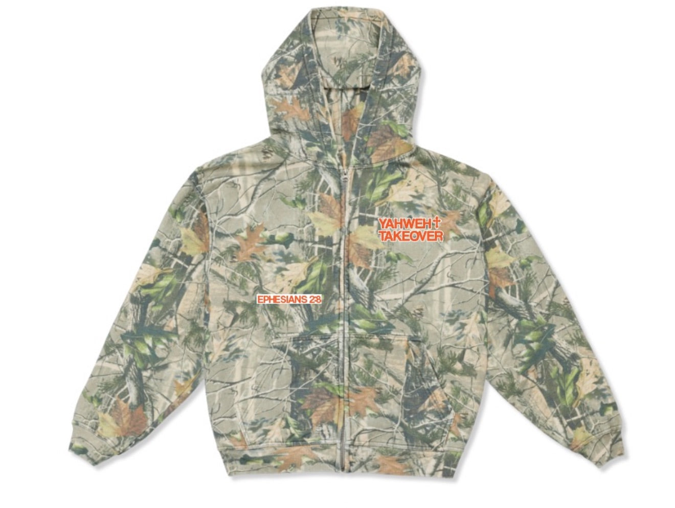 Vintage Wood Camo Zip-up Hoodie